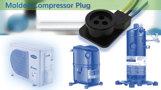 Pengkabelan Kabel Ac Dc Harness Elektronik Steker Kompresor Cetakan Cocok untuk AC Pembawa