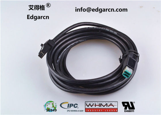 Pvc Elektronik Wiring Harness Usb Power Cable Warna Hitam Untuk Verifone