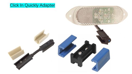 5A-20A Klik-In Overmold Connector Kabel Otomotif dengan dukungan kabel yang dioptimalkan dan lampu clearance marker tunggal