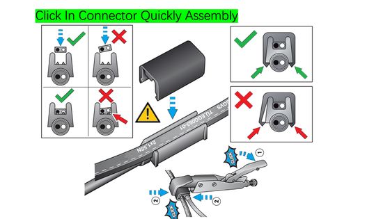 5A-20A Klik-In Overmold Connector Kabel Otomotif dengan dukungan kabel yang dioptimalkan dan lampu clearance marker tunggal