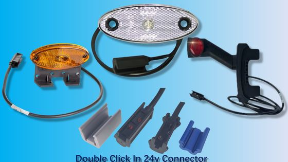 5A-20A Klik-In Overmold Connector Kabel Otomotif dengan dukungan kabel yang dioptimalkan dan lampu clearance marker tunggal