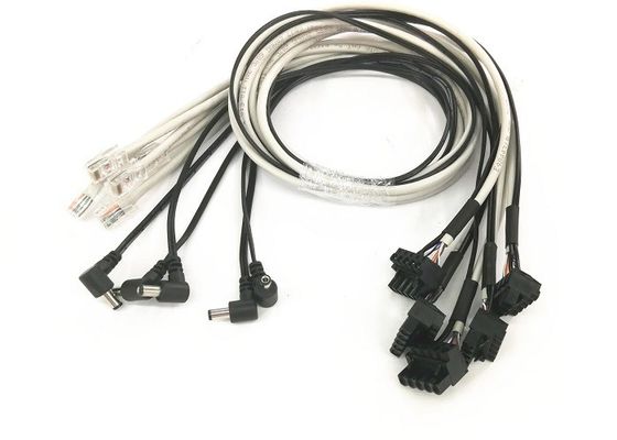 Sudut Kanan Kawat Industri Harness Dc Kabel Listrik Cat5e Utp 26awg / 4p Gy Jaket