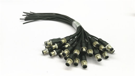 Over - Molded Circular Connector Cable Assembly Kabel M12 Sensor Panjang 100 / 200mm