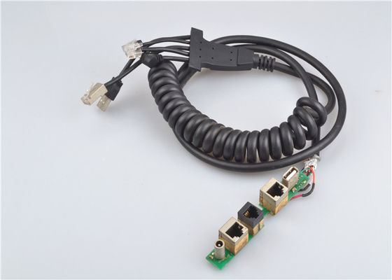 2 Telinga Transfer Data Kabel, Usb 2.0 Jenis Molding Plastik Injeksi Perempuan
