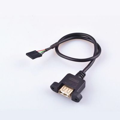 2 Telinga Transfer Data Kabel, Usb 2.0 Jenis Molding Plastik Injeksi Perempuan