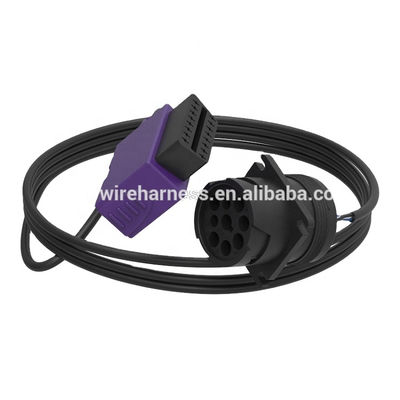 Durable 9-Pin Deutsch Connector J1939 to OBD2 Adapter Cable with IP68 Waterproof and Customized Length for Heavy-Duty Use