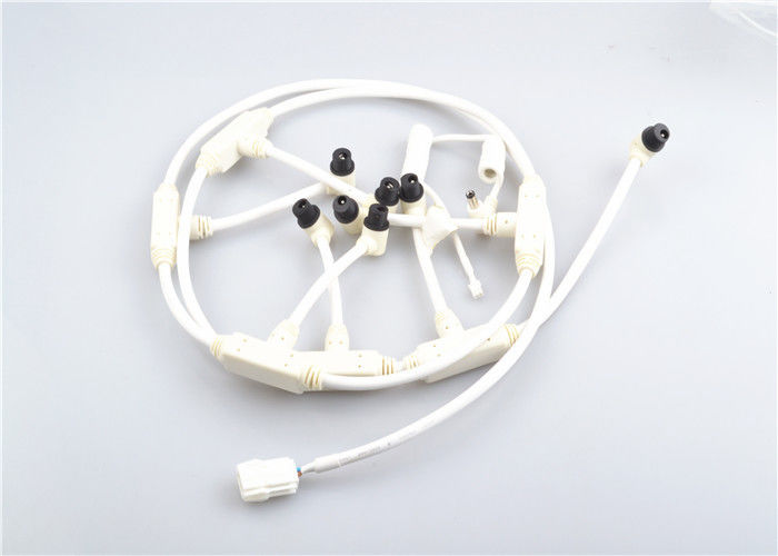 Kabel Wiring Harness Elektronik Kustom Putih Injeksi Kabel Untuk Konektor Led