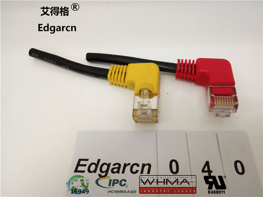 Kabel Komunikasi Data 500mm, Kabel Jaringan Cat5 8p / 8c Dengan Sudut Kanan